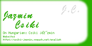 jazmin csiki business card